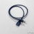 Удлинитель USB 0,8 m  2 фильтра, прозрачный синий